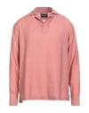 Giorgio Armani Man Shirt Antique Rose Size Xxl Lyocell, Silk In Pink