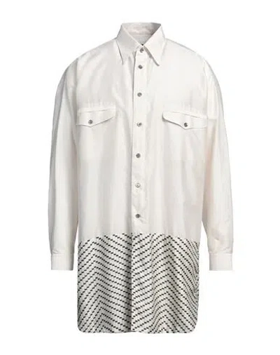 Giorgio Armani Man Shirt Beige Size 16 Cotton, Silk