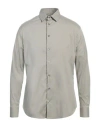 Giorgio Armani Man Shirt Grey Size 16 ½ Cotton, Polyamide, Elastane