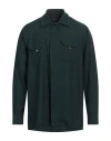 Giorgio Armani Man Shirt Green Size 16 Lyocell, Silk In Green