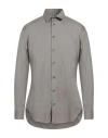 Giorgio Armani Man Shirt Grey Size 16 ½ Cotton, Polyamide, Elastane