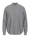 Giorgio Armani Man Shirt Grey Size Xl Silk, Polyamide In Gray