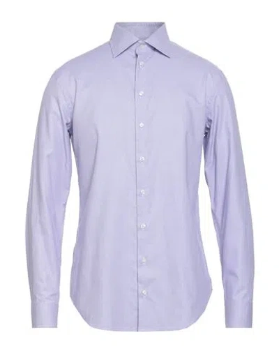 Giorgio Armani Man Shirt Lilac Size 17 ½ Cotton In Purple