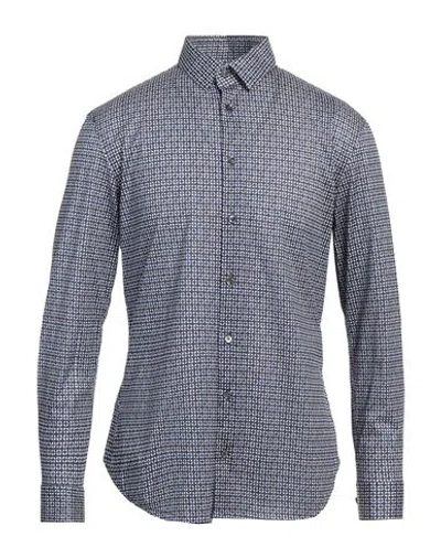 Giorgio Armani Man Shirt Midnight Blue Size 17 Cotton