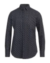 Giorgio Armani Man Shirt Midnight Blue Size 15 ¾ Cotton, Polyamide In Blue