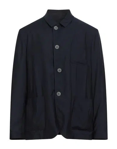 Giorgio Armani Man Shirt Midnight Blue Size 46 Lyocell, Silk