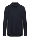 Giorgio Armani Man Shirt Midnight Blue Size Xxl Lyocell, Silk In Blue