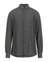 Giorgio Armani Man Shirt Military Green Size 17 ½ Viscose, Silk In Green