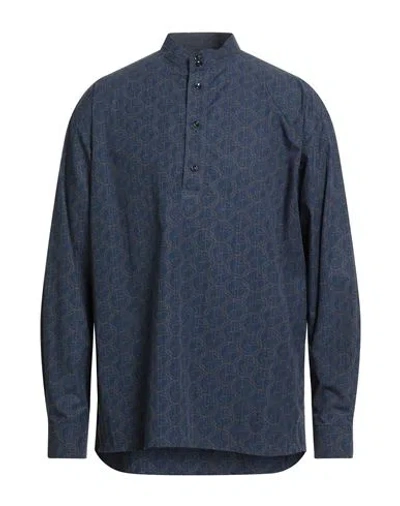 Giorgio Armani Man Shirt Navy Size 16 ½ Cotton In Blue