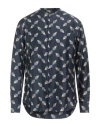 Giorgio Armani Man Shirt Navy Size 17 Silk In Navy