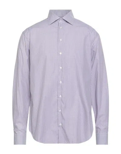 Giorgio Armani Man Shirt Plum Size 17 ½ Cotton In Purple