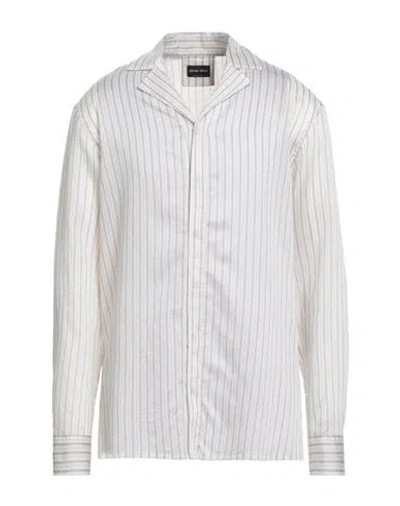Giorgio Armani Man Shirt White Size L Lyocell, Polyester