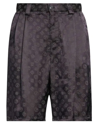 Giorgio Armani Man Shorts & Bermuda Shorts Dark Purple Size 40 Viscose, Acetate