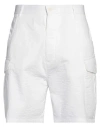 Giorgio Armani Man Shorts & Bermuda Shorts White Size 40 Cotton, Polyamide In White