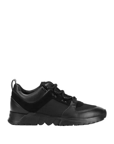 Giorgio Armani Man Sneakers Black Size 9 Calfskin