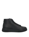 Giorgio Armani Man Sneakers Black Size 9 Leather In Black