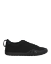 Giorgio Armani Man Sneakers Black Size 11 Textile Fibers, Leather