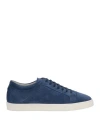Giorgio Armani Man Sneakers Blue Size 9 Leather