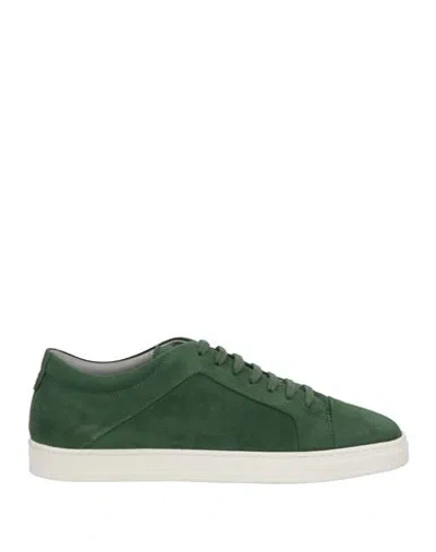 Giorgio Armani Man Sneakers Green Size 9 Leather