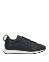 Giorgio Armani Man Sneakers Navy Blue Size 9 Leather In Navy Blue