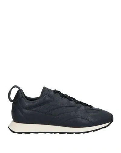 Giorgio Armani Man Sneakers Navy Blue Size 9 Leather