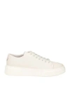 Giorgio Armani Man Sneakers Off White Size 9 Cow Leather In Off White