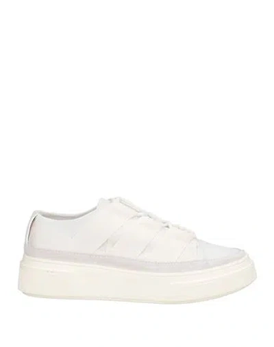 Giorgio Armani Man Sneakers White Size 8 Leather