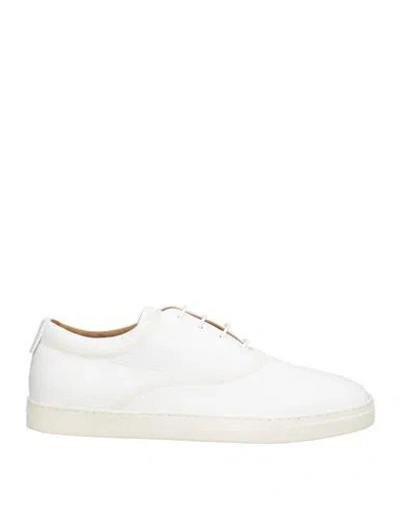 Giorgio Armani Man Sneakers White Size 9 Leather