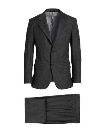 Giorgio Armani Man Suit Charcoal Size 46 Virgin Wool, Cashmere, Polyamide, Elastane In Gray
