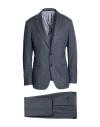 Giorgio Armani Man Suit Grey Size 42 Virgin Wool, Cashmere, Polyamide, Elastane In Blue