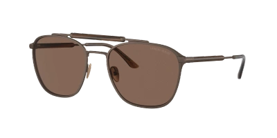 Giorgio Armani Man Sunglass Ar6149 In Dark Brown