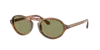 Giorgio Armani Oval Frame Sunglasses In Green