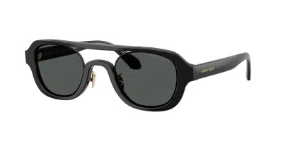 Giorgio Armani Round-frame Sunglasses In Black