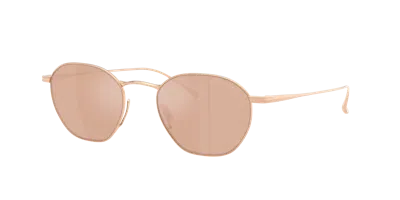 Giorgio Armani Man Sunglasses Ar6160t In Clear Mirror Real Rose Gold