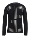 Giorgio Armani Man Sweater Black Size 44 Cotton, Silk In Black
