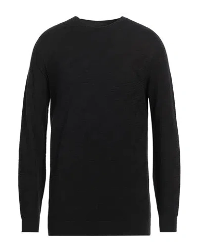 Giorgio Armani Man Sweater Black Size 46 Cotton, Cashmere, Silk In Black