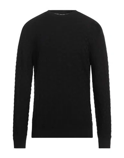 Giorgio Armani Man Sweater Black Size 48 Cotton, Cashmere, Silk, Polyamide, Elastane