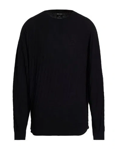 Giorgio Armani Man Sweater Black Size 50 Virgin Wool, Cashmere
