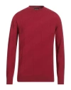 Giorgio Armani Man Sweater Brick Size 48 Virgin Wool, Polyester In Red