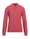 Giorgio Armani Man Sweater Brick Size 42 Silk, Cashmere In Red