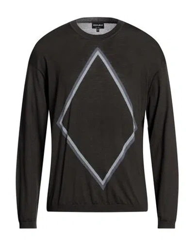 Giorgio Armani Man Sweater Steel Grey Size 46 Virgin Wool