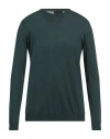 Giorgio Armani Man Sweater Dark Green Size 46 Silk, Cotton In Green