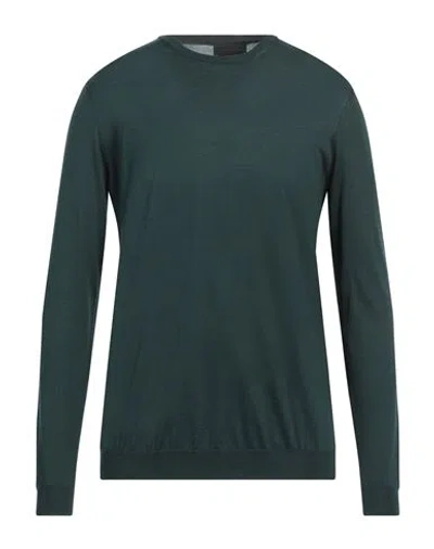 Giorgio Armani Man Sweater Dark Green Size 46 Silk, Cotton