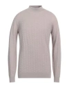 Giorgio Armani Man Turtleneck Taupe Size 48 Virgin Wool, Polyester In Grey