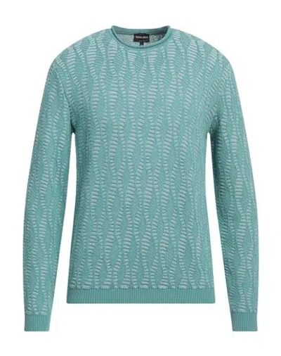 Giorgio Armani Man Sweater Emerald Green Size 46 Cotton