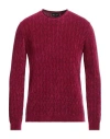 Giorgio Armani Man Sweater Fuchsia Size 46 Viscose, Virgin Wool, Cotton In Pink