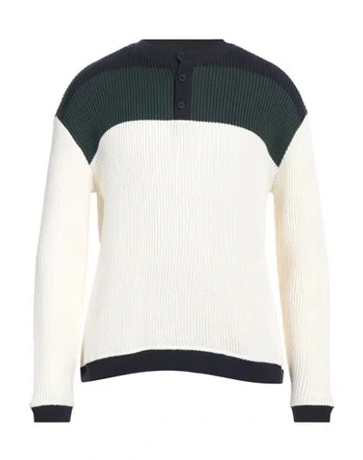 Giorgio Armani Man Sweater Ivory Size 44 Cotton In White