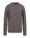 Giorgio Armani Man Sweater Khaki Size 46 Virgin Wool, Polyester In Beige