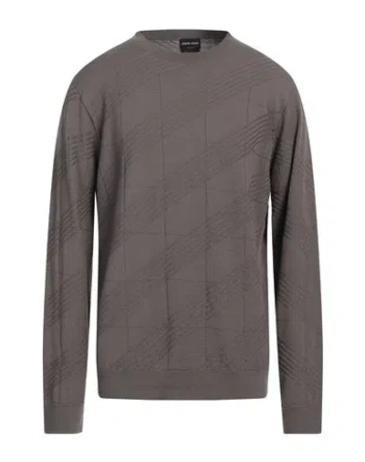 Giorgio Armani Man Sweater Khaki Size 46 Virgin Wool, Polyester In Beige