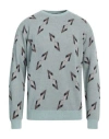 Giorgio Armani Man Sweater Light Green Size 44 Viscose, Virgin Wool, Polyamide In Green